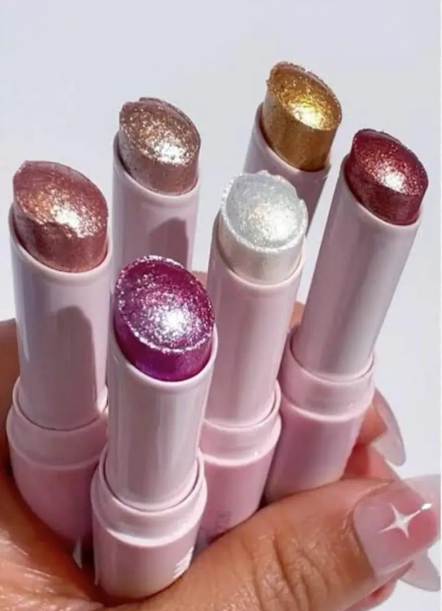 6 Pcs Matte & Glitter Lipstick Set & Long Lasting Multicolor Shades