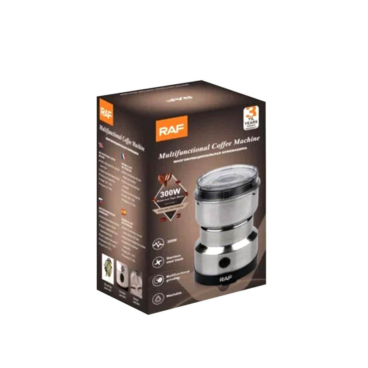 Electric Grinder - Perfect for everyday kitchen use - RAF R‑7113 Electric Grinder - 300W - Stainless Steel Blades - 85‑100g Capacity - Coffee, Spices (Masala)