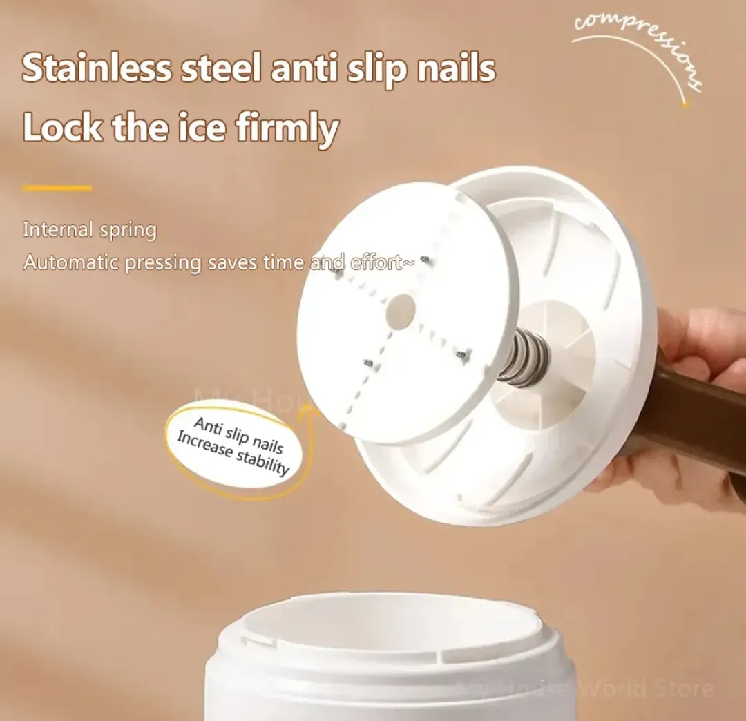 Manual Ice Shaver & Gola Ganda Maker – Hand Operated Ice Shaver - Portable Ice Crusher Machine for Home Use with Stainless Steel Blades