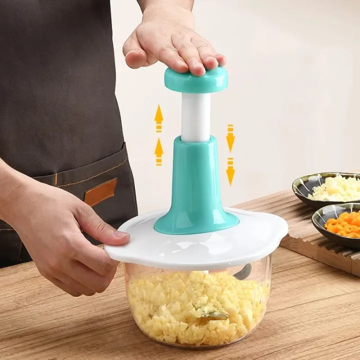 Multi-purposes Food Chopper Quick-Chop 1.5L Manual Food Processor – Effortless Chopping Without Power
