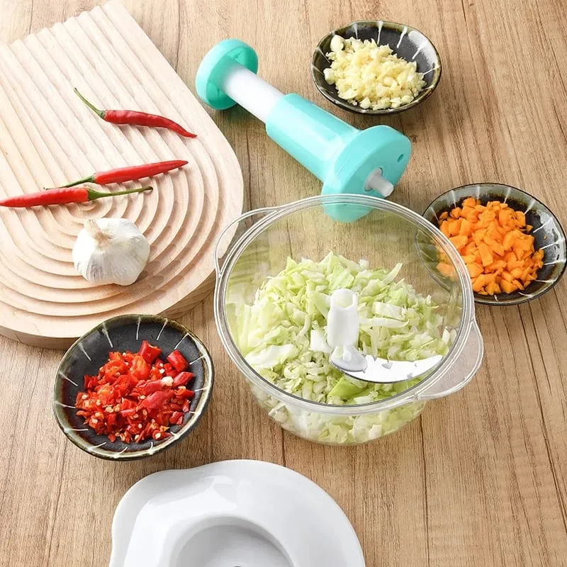 Multi-purposes Food Chopper Quick-Chop 1.5L Manual Food Processor – Effortless Chopping Without Power