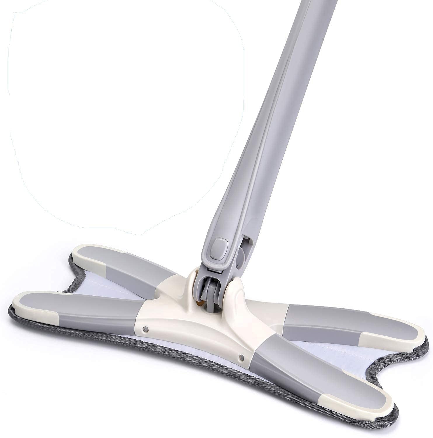 Rotating Floor Mop Rotating X Mop Flat Microfiber Floor Mop with 360° Squeeze System and Replaceable Cloth Heads