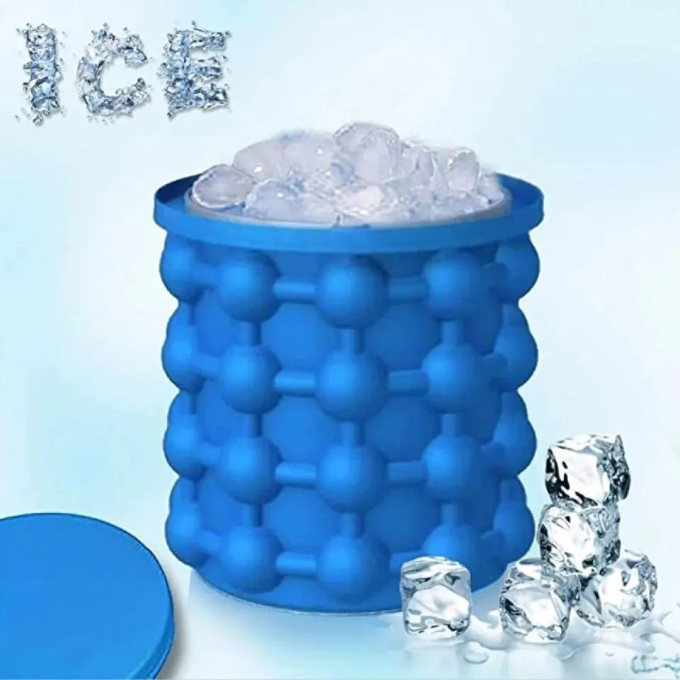 Silicon Ice Jenie - Soft Silicone Magic Ice Cube Maker - Ice Jenie For Travel & Outdoor - Ice Mold