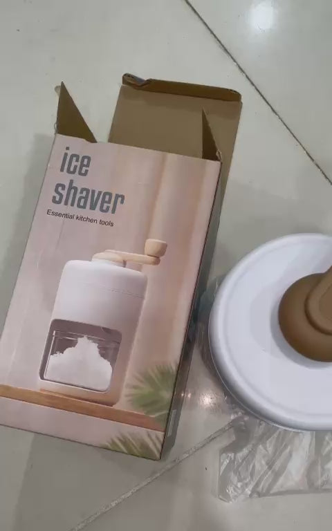 Manual Ice Shaver & Gola Ganda Maker – Hand Operated Ice Shaver - Portable Ice Crusher Machine for Home Use with Stainless Steel Blades