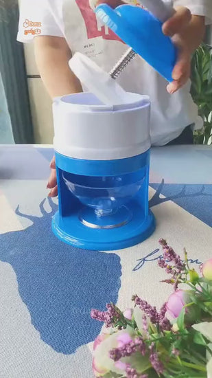 Manual Ice Shaver & Gola Ganda Maker – Hand Operated Ice Shaver - Portable Ice Crusher Machine for Home Use with Stainless Steel Blades