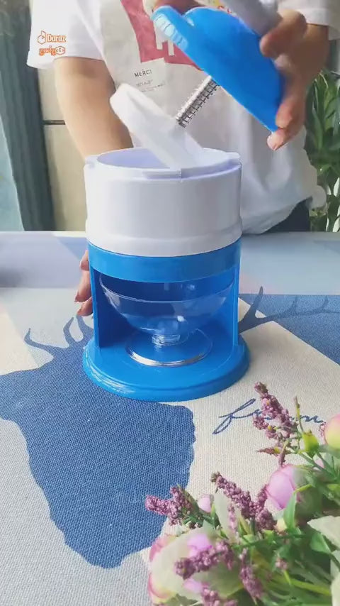 Manual Ice Shaver & Gola Ganda Maker – Hand Operated Ice Shaver - Portable Ice Crusher Machine for Home Use with Stainless Steel Blades